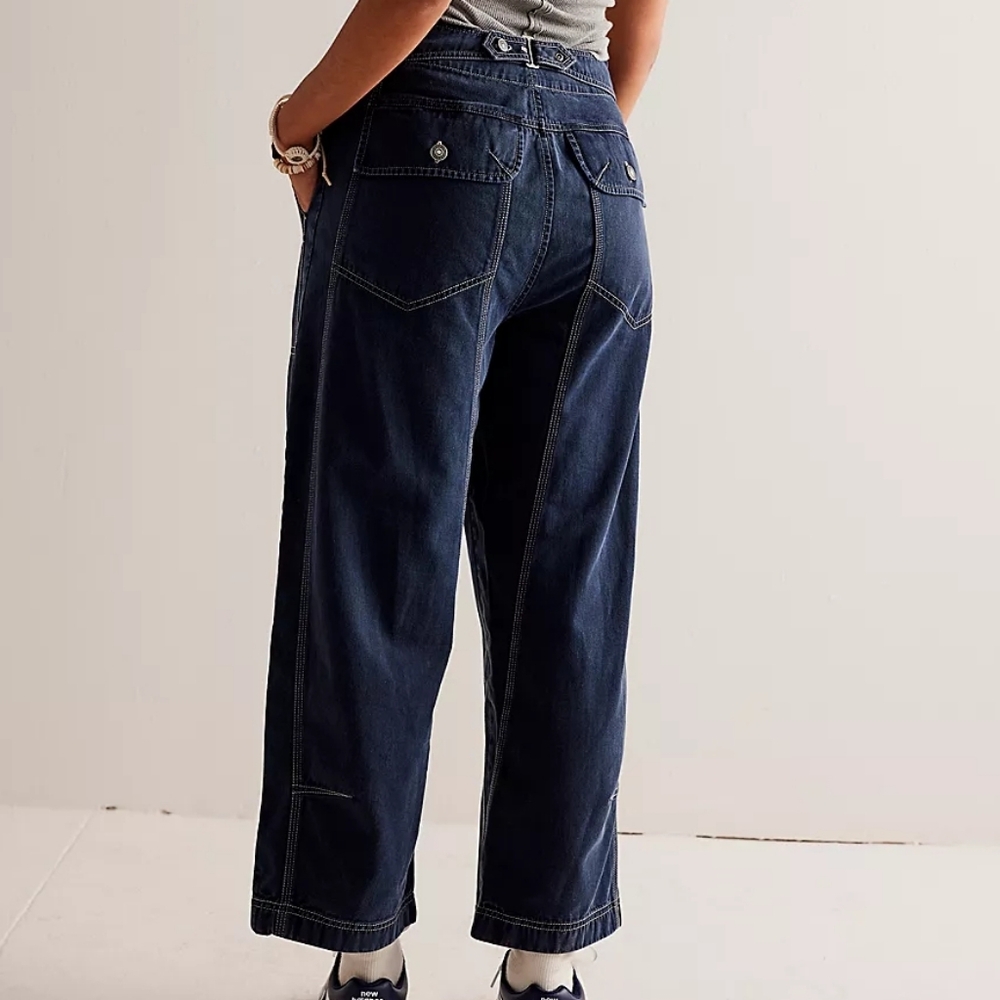 Free People Sawyer Carpenter Pants Size 0 - Picture 3 of 9